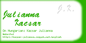 julianna kacsar business card